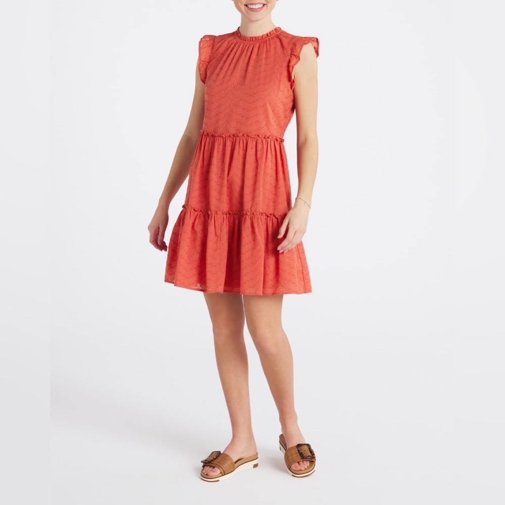 AVLN STUDIO
Miranda Tier-Hem Flutter Sleeve Dress